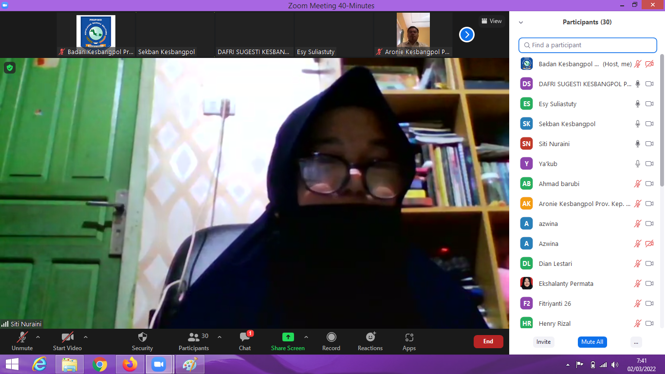 Badan Kesbangpol Prov. Babel Melakukan Apel Secara Virtual