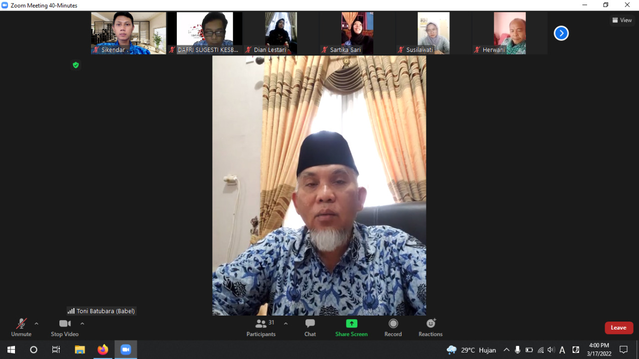 Kepala Badan Kesbangpol Memberikan Arahan Apel Sore