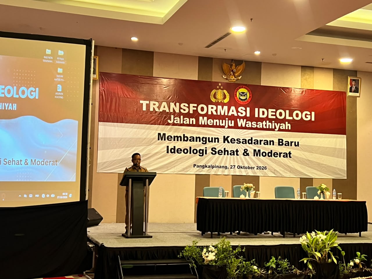 Kepala Badan Kesbangpol Provinsi Kepulauan Babel Hadiri Kegiatan Transformasi Ideologi Jalan Menuju Wasathiyah