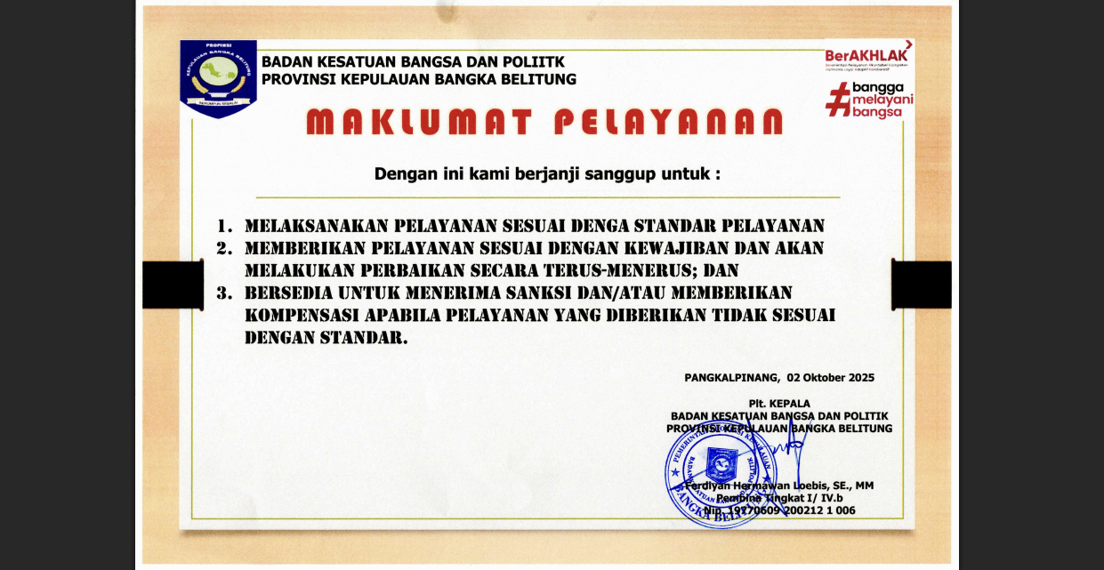 MAKLUMAT PELAYANAN